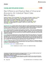 Sex difference and rupture rate of intracranial aneurysms