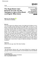 The Anglo-Dutch lake? Johannes de Laet and the ideological origins of the Dutch and English West Indies