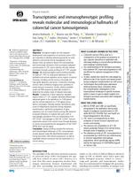 Transcriptomic and immunophenotypic profiling reveals molecular and immunological hallmarks of colorectal cancer tumourigenesis