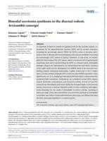 Bimodal serotonin synthesis in the diurnal rodent, Arvicanthis ansorgei