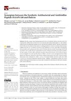 Synergism between the synthetic antibacterial and antibiofilm peptide (SAAP)-148 and halicin