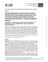 Clustered Mendelian randomization analyses identify distinct and opposing pathways in the association between genetically influenced insulin-like growth factor-1 and type 2 diabetes mellitus