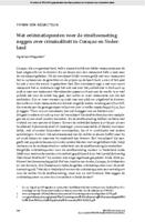 Wat oriëntatiepunten voor de straftoemeting zeggen over criminaliteit in Curaçao en Nederland