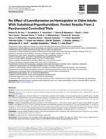 No effect of levothyroxine on hemoglobin in older adults with subclinical hypothyroidism