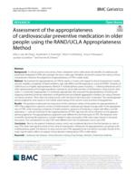 Assessment of the appropriateness of cardiovascular preventive medication in older people