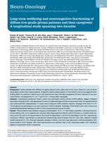 Long-term wellbeing and neurocognitive functioning of diffuse low-grade glioma patients and their caregivers