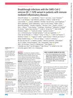 Breakthrough infections with the SARS-CoV-2 omicron (B.1.1.529) variant in patients with immune-mediated inflammatory diseases