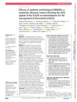 Efficacy of synthetic and biological DMARDs