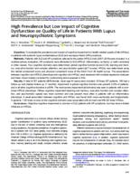 High prevalence but low impact of cognitive dysfunction on quality of life in patients with lupus and neuropsychiatric Symptoms