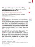 Cold exposure induces dynamic changes in circulating triacylglycerol species, which is dependent on intracellular lipolysis