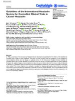 Guidelines of the International Headache Society for controlled clinical trials in cluster headache