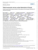 Clinical autonomic nervous system laboratories in Europe