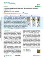 Anion-induced reversible actuation of squaramide-crosslinked polymer gels