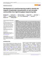 Development of a machine‐learning model to identify the impacts of pesticides characteristics on soil microbial communities from high‐throughput sequencing data