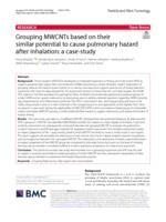 Grouping MWCNTs based on their similar potential to cause pulmonary hazard after inhalation a case-study