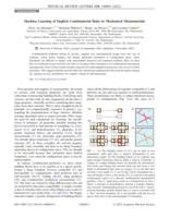 Machine learning of implicit combinatorial rules in mechanical metamaterials