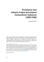 Perjalanan laut sebagai tempat penempaan nasionalisme Indonesia (1850-1940)