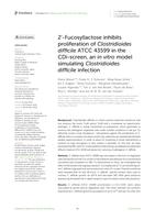 2'-Fucosyllactose inhibits proliferation of Clostridioides difficile ATCC 43599 in the CDi-screen, an in vitro model simulating Clostridioides difficile infection