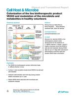 Colonization of the live biotherapeutic product VE303 and modulation of the microbiota and metabolites in healthy volunteers