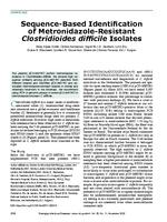 Sequence-based identification of metronidazole-resistant Clostridioides difficile isolates