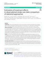 Estimation of treatment effects in observational stroke care data