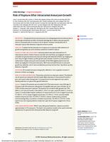 Risk of rupture after intracranial aneurysm growth