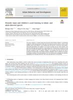 Prosodic input and children’s word learning in infant- and adult-directed speech