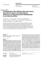 Oral ibuprofen is more effective than intravenous ibuprofen for closure of a patent ductus arteriosus