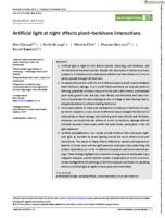 Artificial light at night affects plant–herbivore interactions