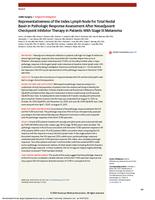 Representativeness of the Index Lymph Node for Total Nodal Basin in Pathologic Response Assessment After Neoadjuvant Checkpoint Inhibitor Therapy in Patients With Stage III Melanoma