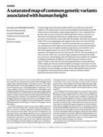 A saturated map of common genetic variants associated with human height