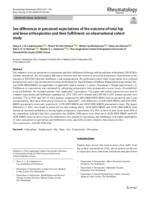 Sex differences in perceived expectations of the outcome of total hip and knee arthroplasties and their fulfillment: an observational cohort study