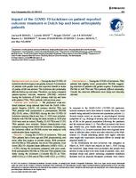 Impact of the COVID-19 lockdown on patient-reported outcome measures in Dutch hip and knee arthroplasty patients