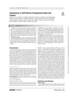 Interactions in CSF1-Driven tenosynovial giant cell tumors