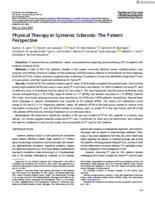 Physical therapy in systemic sclerosis