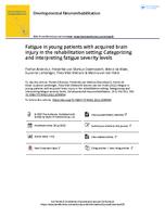 Fatigue in young patients with acquired brain injury in the rehabilitation setting