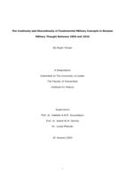 The continuity and discontinuity of fundamental military concepts in Russian military thought between 1856 and 2010