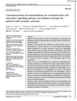 Consensus-based recommendations on communication and education regarding primary care physical therapy for patients with systemic sclerosis