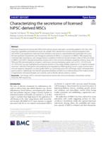 Characterizing the secretome of licensed hiPSC-derived MSCs