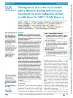 Management of extracranial carotid artery stenosis during endovascular treatment for acute ischaemic stroke