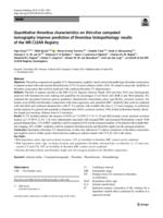 Quantitative thrombus characteristics on thin-slice computed tomography improve prediction of thrombus histopathology