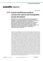 Social mindfulness predicts concern for nature and immigrants across 36 nations