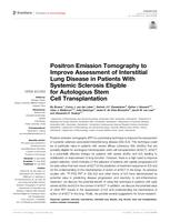 Positron emission tomography to improve assessment of interstitial lung disease in patients with systemic sclerosis eligible for autologous stem cell transplantation