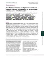 Use of platelet inhibitors for digital ulcers related to systemic sclerosis