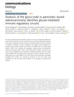 Analysis of the glyco-code in pancreatic ductal adenocarcinoma identifies glycan-mediated immune regulatory circuits