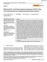 Differential N- and O-glycosylation signatures of HIV-1 Gag virus-like particles and coproduced extracellular vesicles