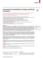 Immunoassay for quantification of antigen-specific IgG fucosylation