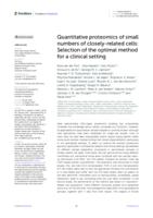 Quantitative proteomics of small numbers of closely-related cells