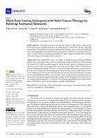 Short-term fasting synergizes with solid cancer therapy by boosting antitumor immunity