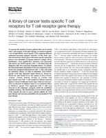 A library of cancer testis specific T cell receptors for T cell receptor gene therapy